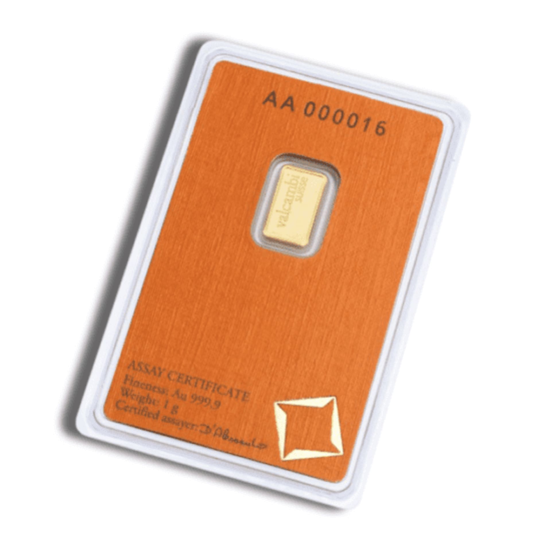 1 Gram Valcambi Suisse Gold Bar