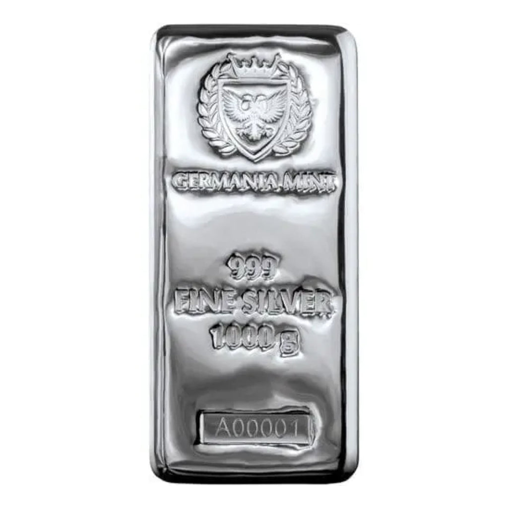 1 Kilo Germania Cast Silver Bar