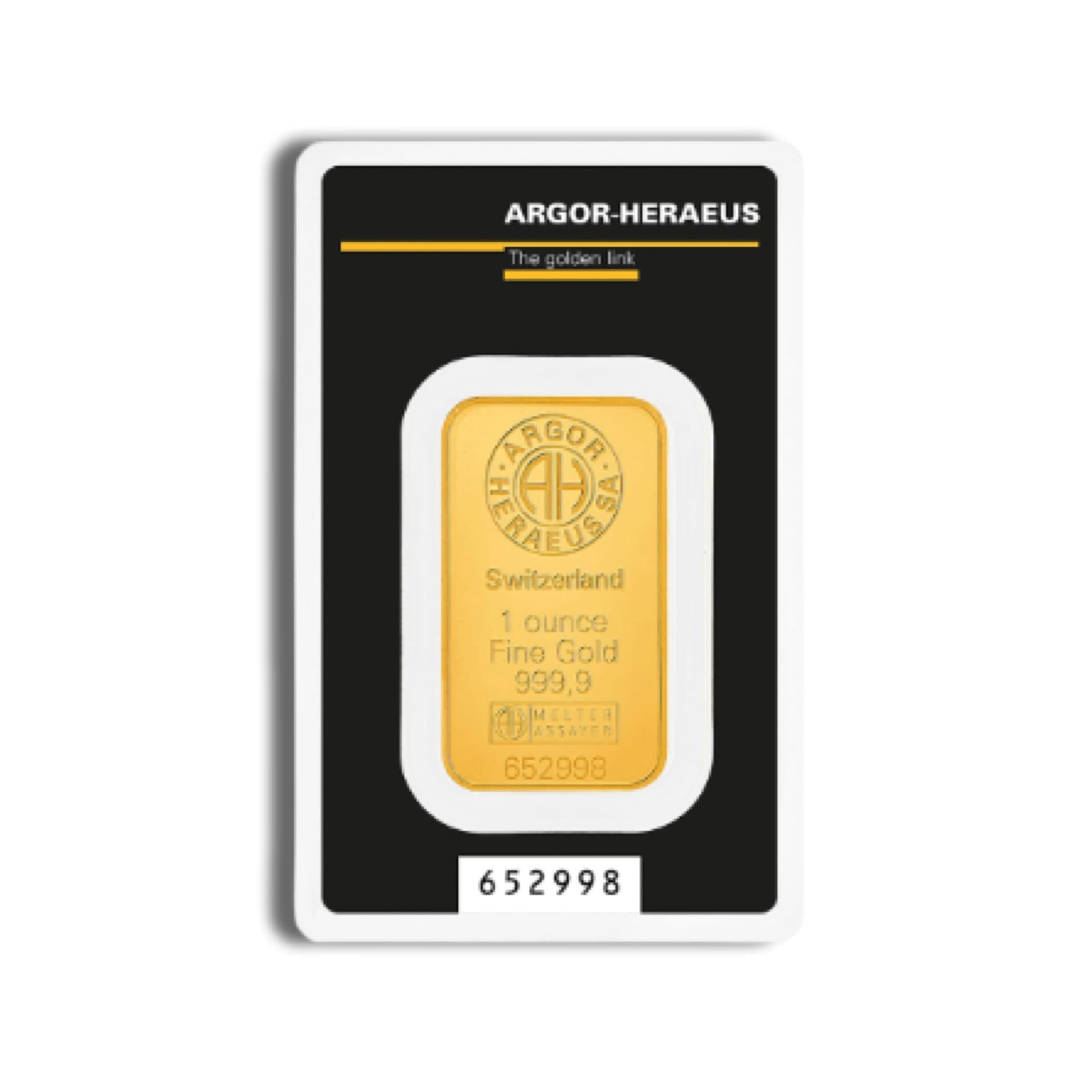 1 oz Argor - Heraeus Gold Bar - American Rare Coin and Collectibles
