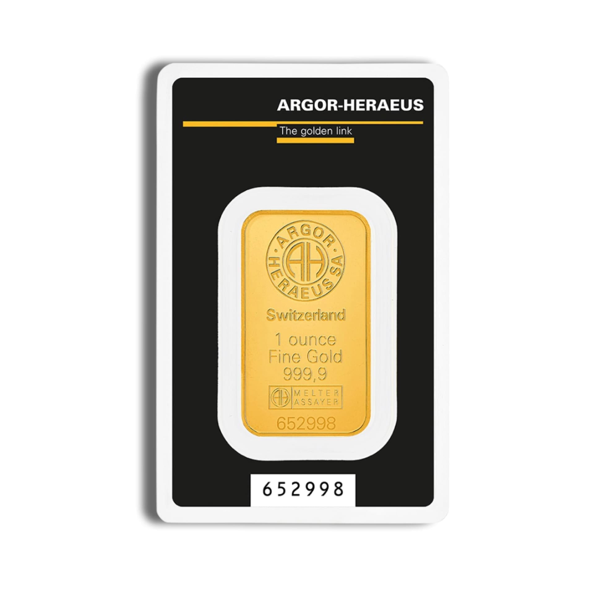 1 oz Argor - Heraeus Gold Bar - KineBar - American Rare Coin and Collectibles