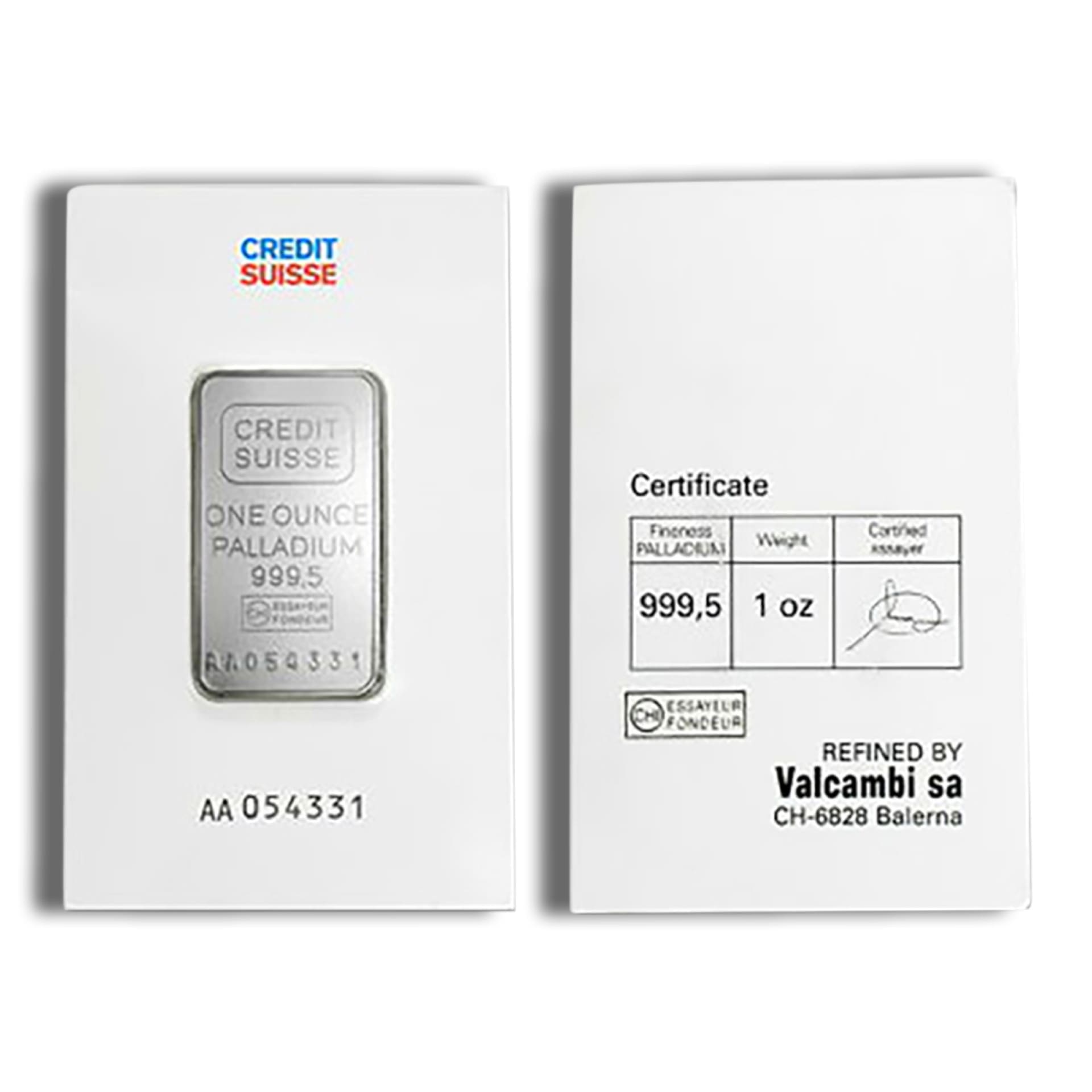1 oz Credit Suisse Palladium Bar - amrarecoin.com