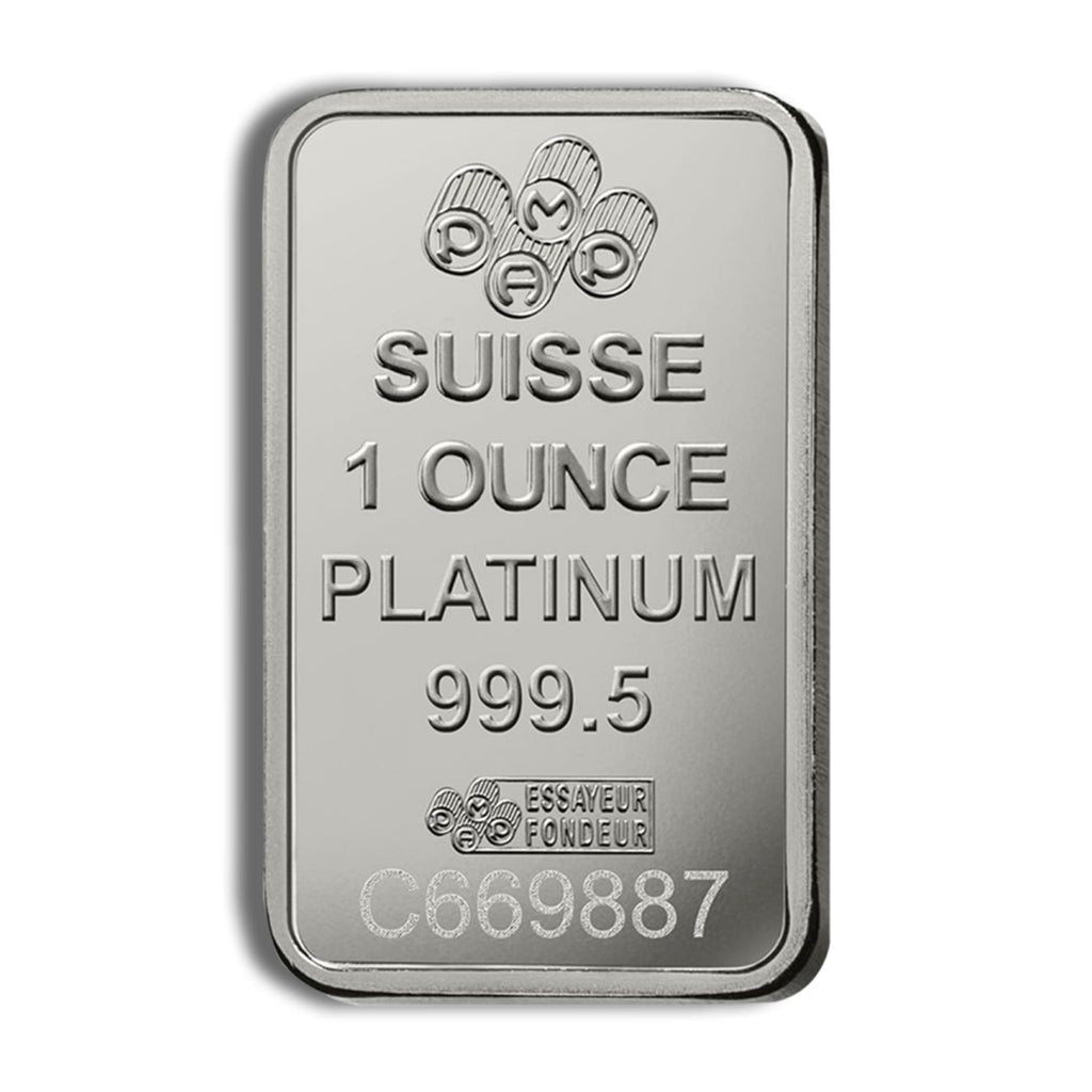 1 oz PAMP Platinum Bar (with Assay) - American Rare Coin and Collectibles