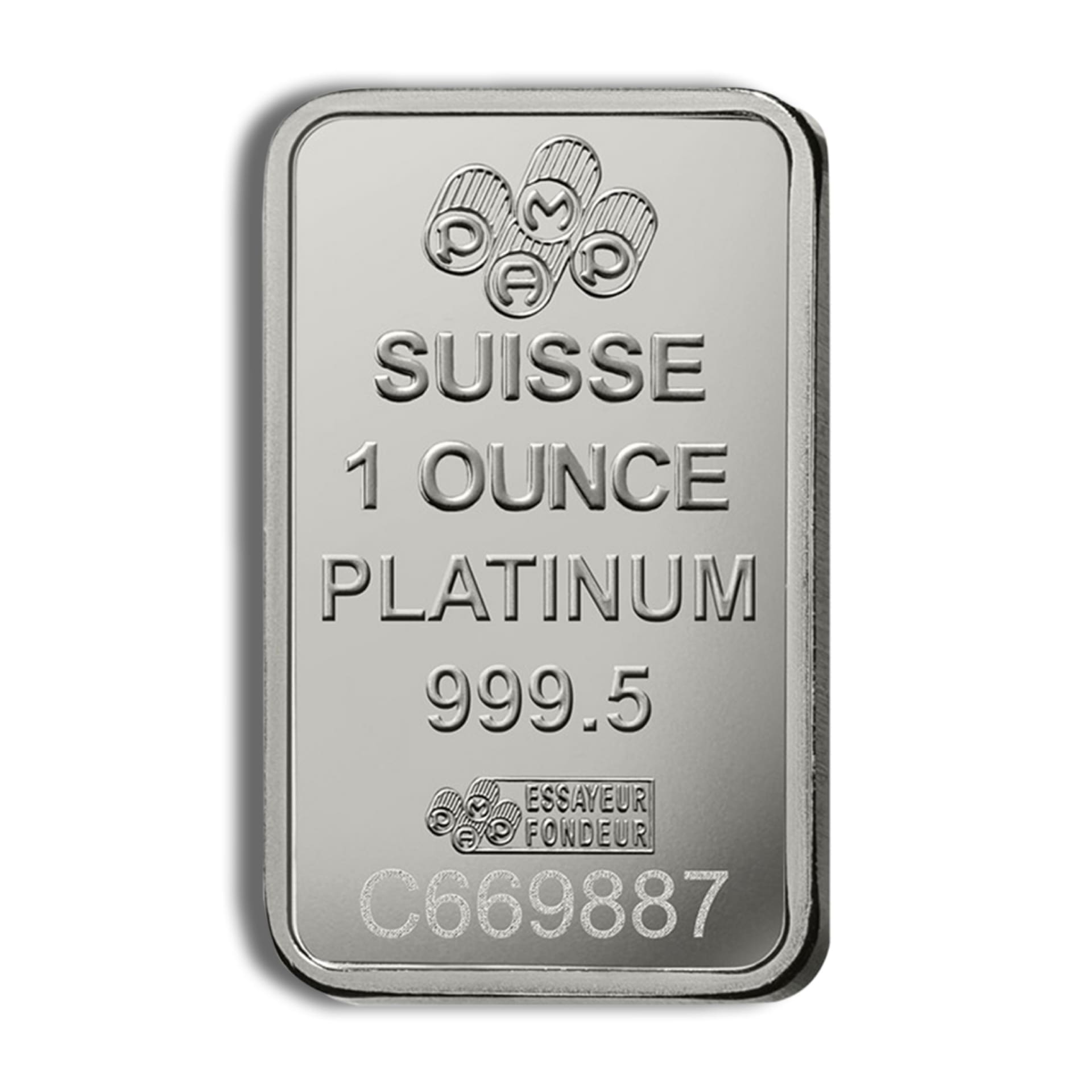 1 oz PAMP Platinum Bar (with Assay) - American Rare Coin and Collectibles