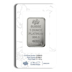 1 oz PAMP Platinum Bar (with Assay) - American Rare Coin and Collectibles