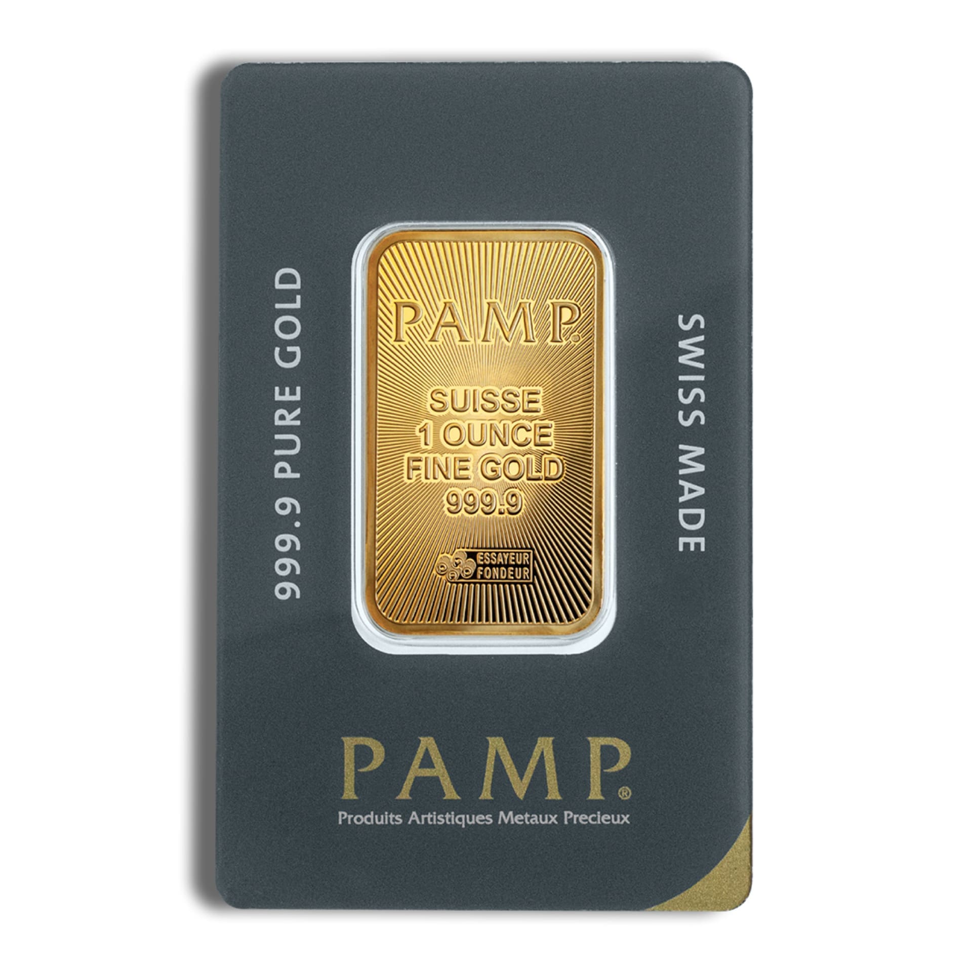 1 oz PAMP Refinery Gold Bar (with Assay) - American Rare Coin and Collectibles
