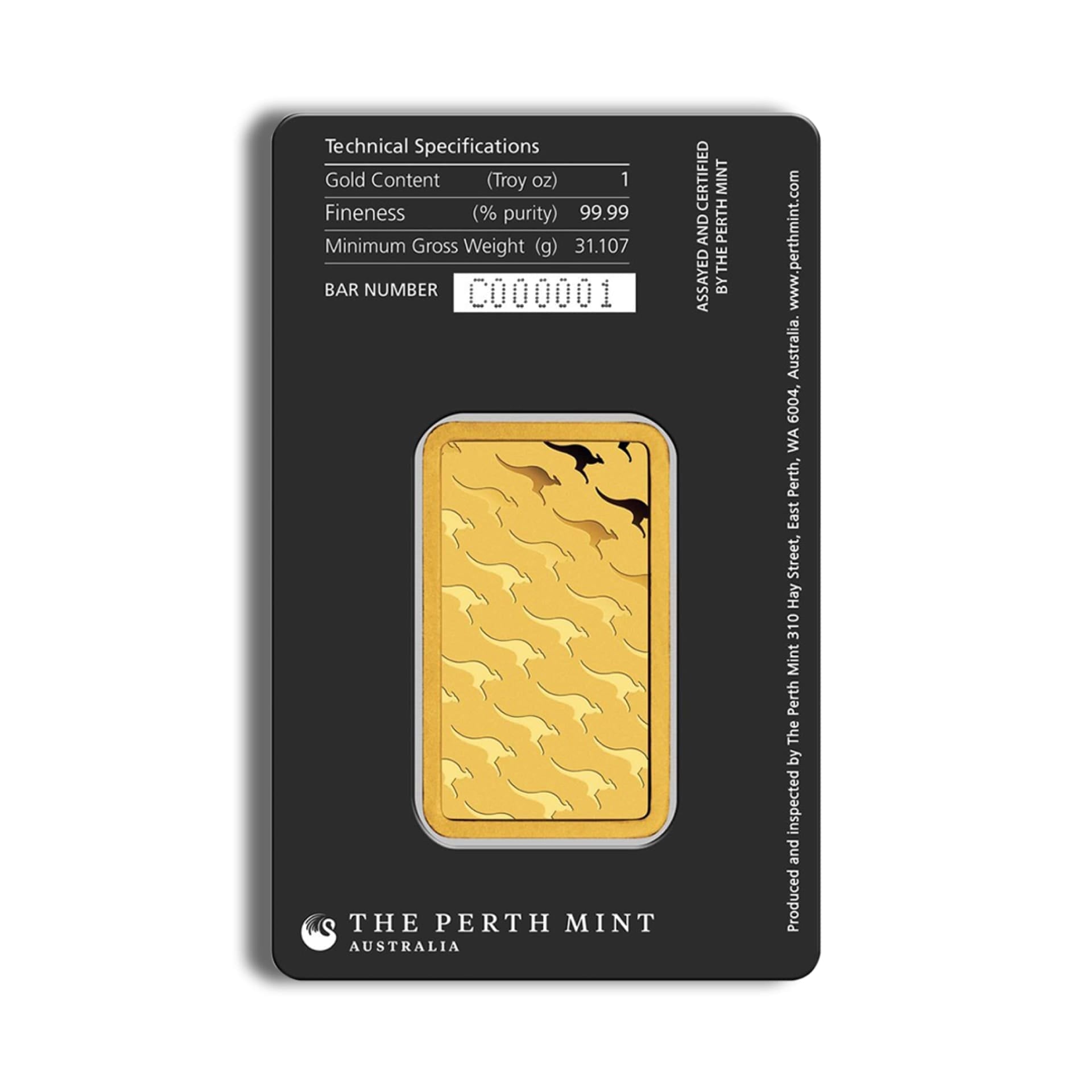 1 oz Perth Mint Gold Bar - American Rare Coin and Collectibles