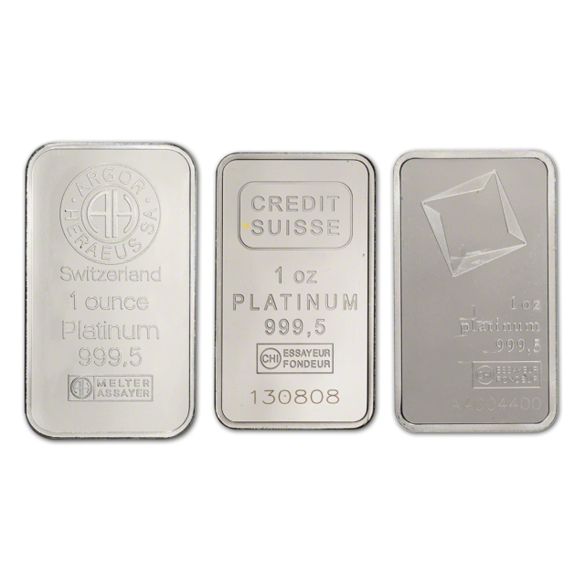 1 oz Platinum Bar - Varied Mints - American Rare Coin and Collectibles