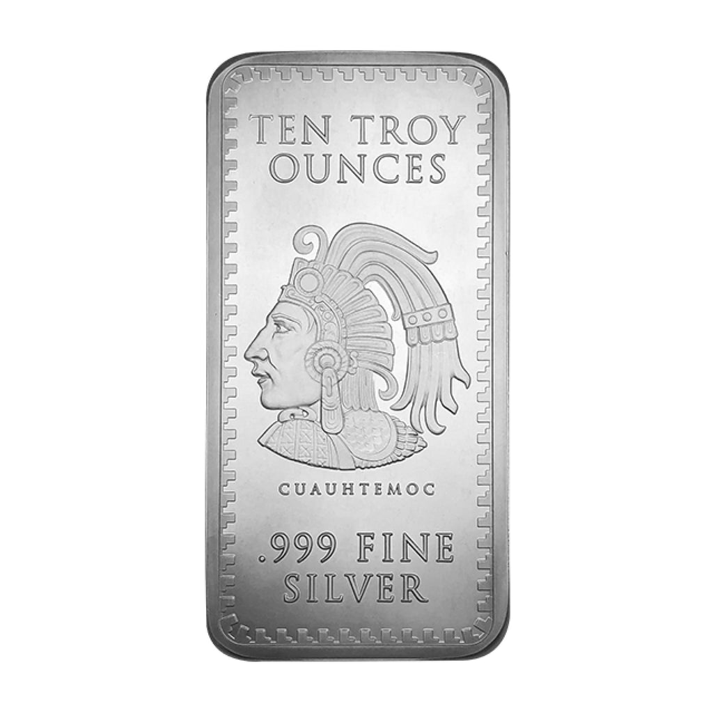 10 oz Aztec Calendar Silver Bar - amrarecoin.com
