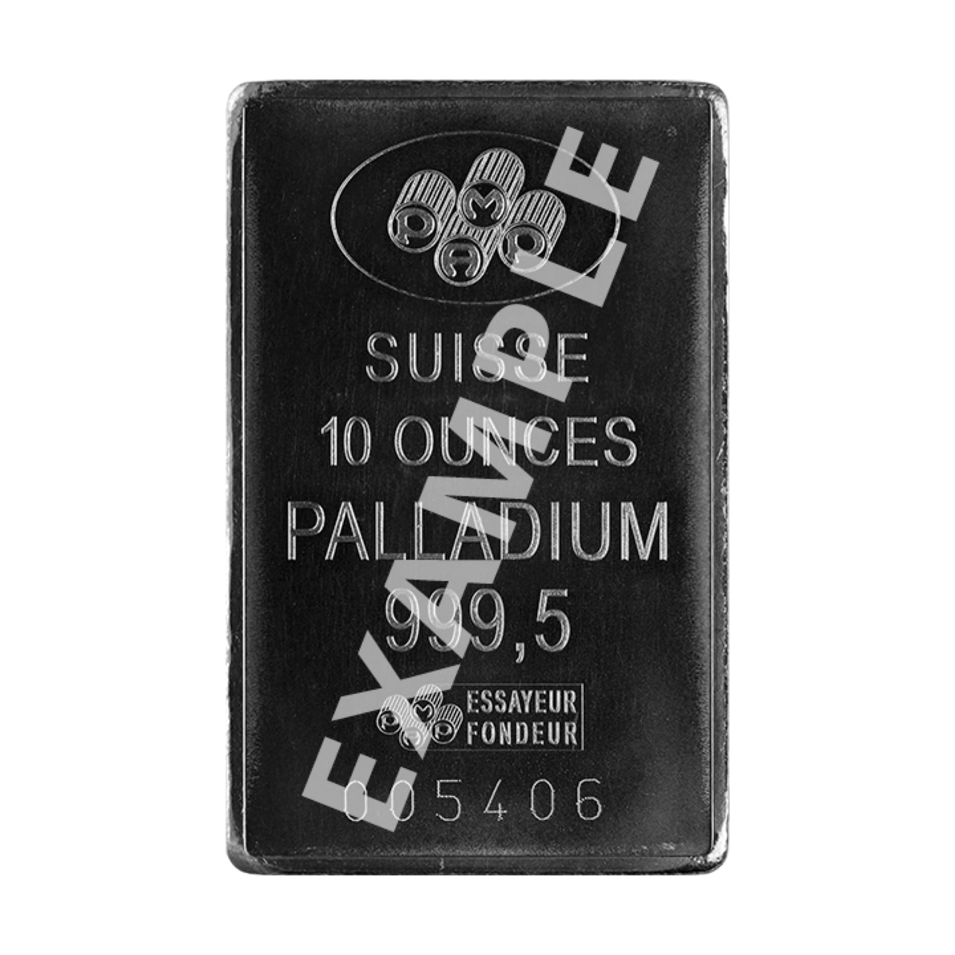 10 oz Palladium Bar - Varied Mints - amrarecoin.com