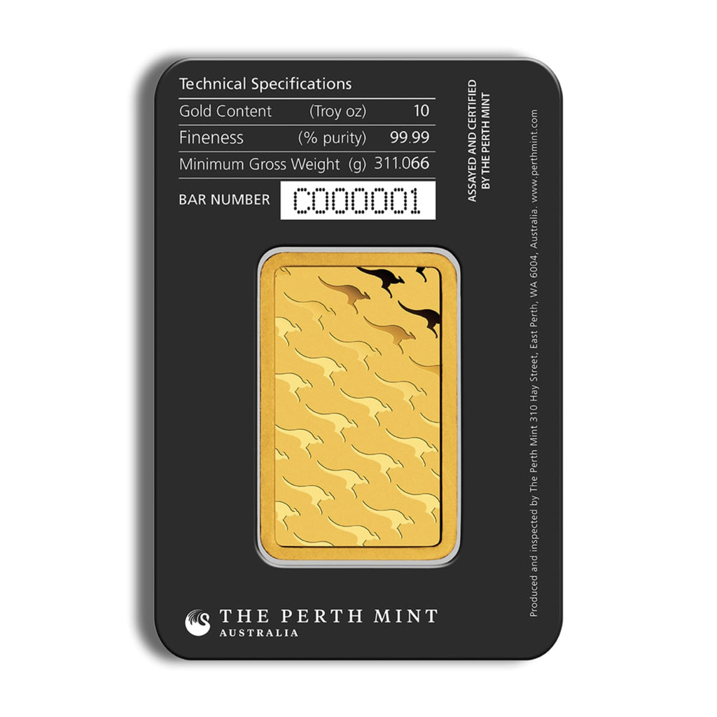 10 oz Perth Mint Gold Bar - American Rare Coin and Collectibles