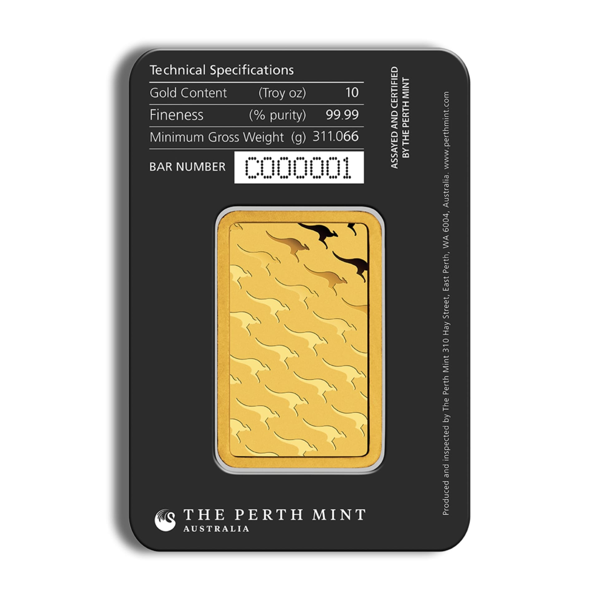 10 oz Perth Mint Gold Bar - American Rare Coin and Collectibles