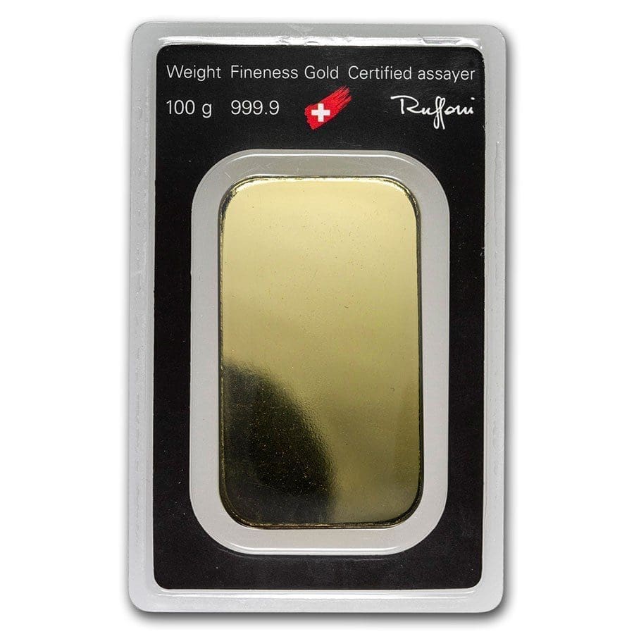 100 Gram Argor - Heraeus Suisse Gold Bar - amrarecoin.com