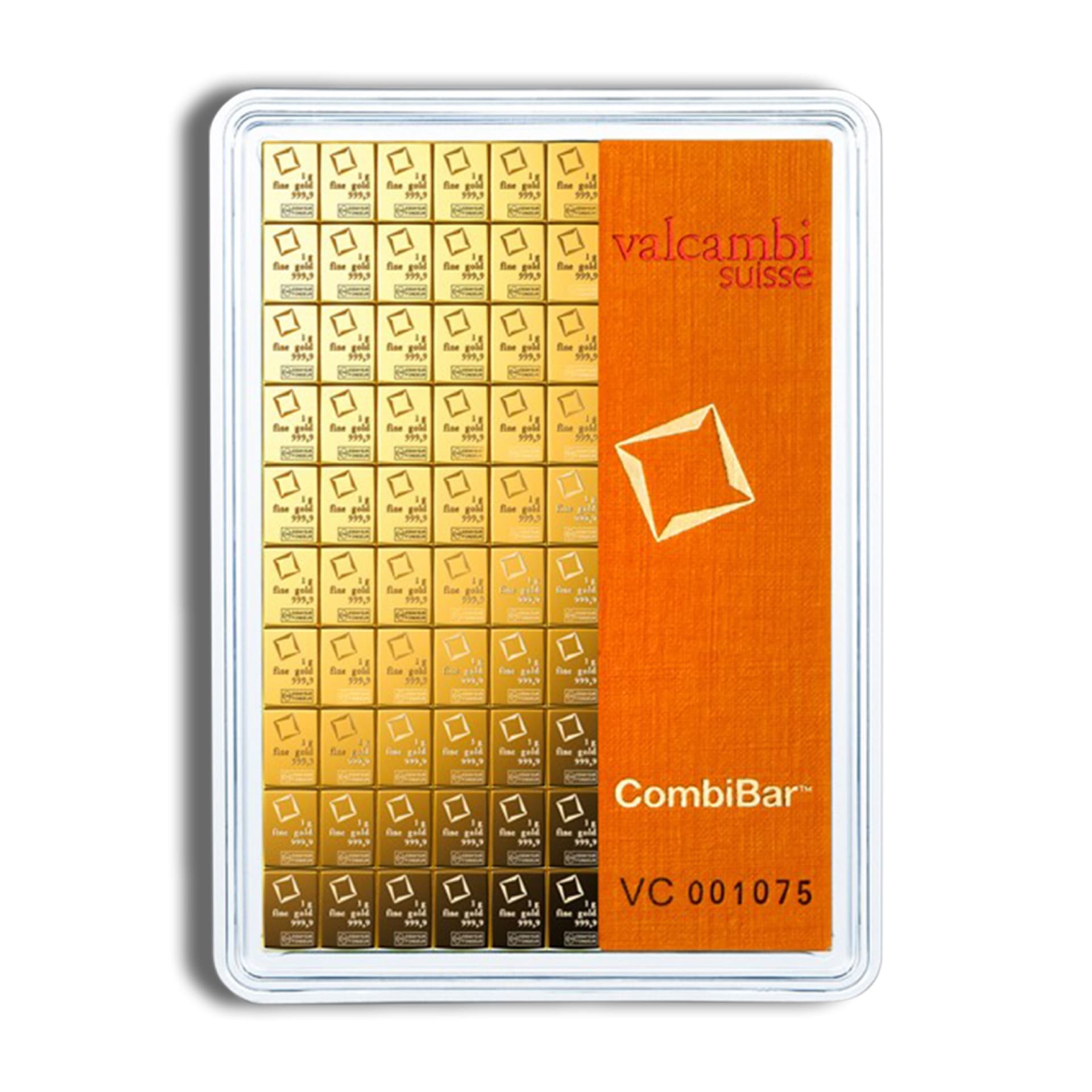 100 x 1 gram Valcambi Gold CombiBar .9999 (with Assay) - amrarecoin.com