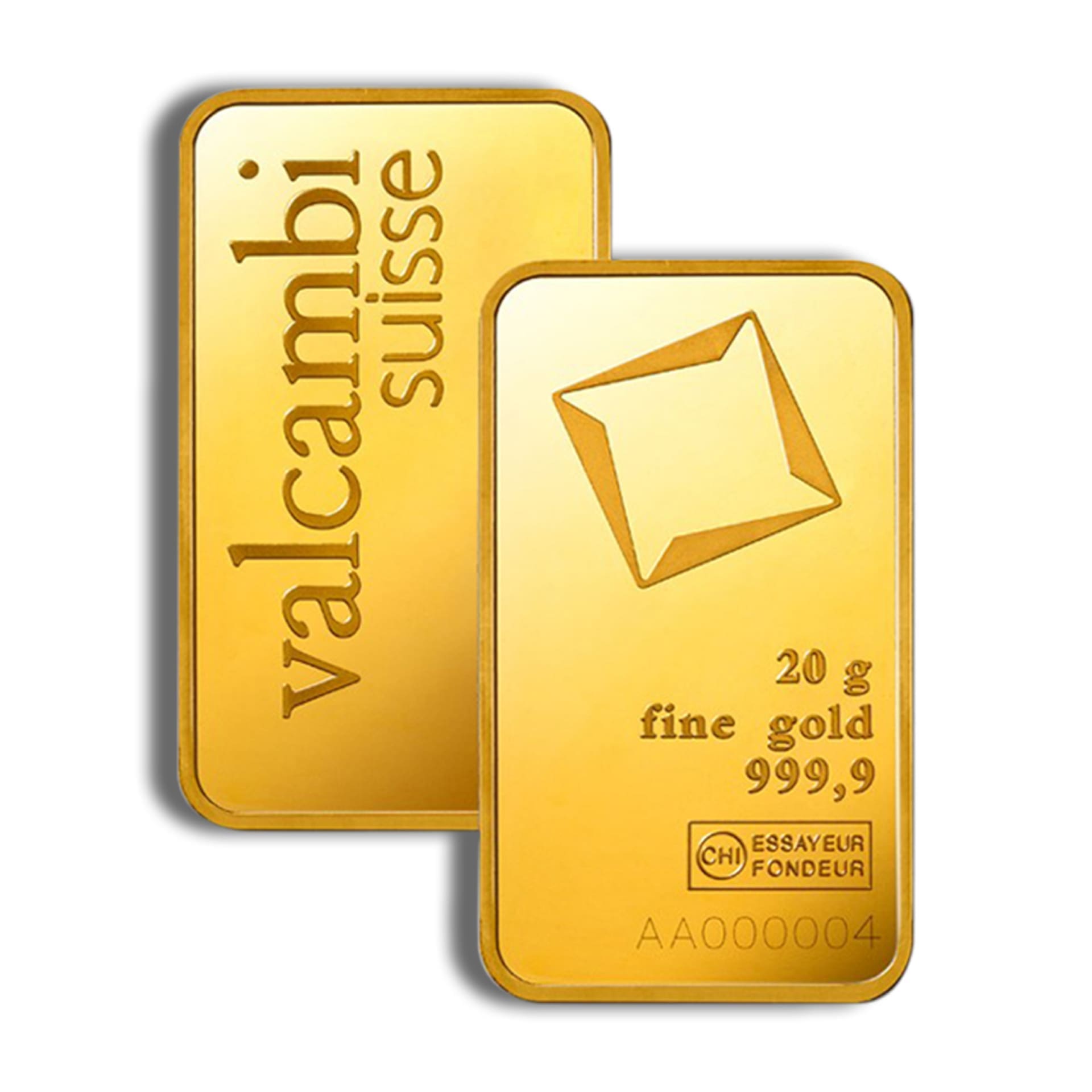 20 Gram Valcambi Suisse Gold Bar - amrarecoin.com