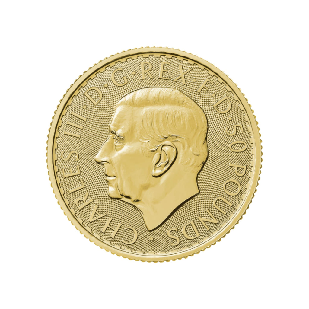 2025 British Gold Britannia King Charles 1/2 oz (BU)