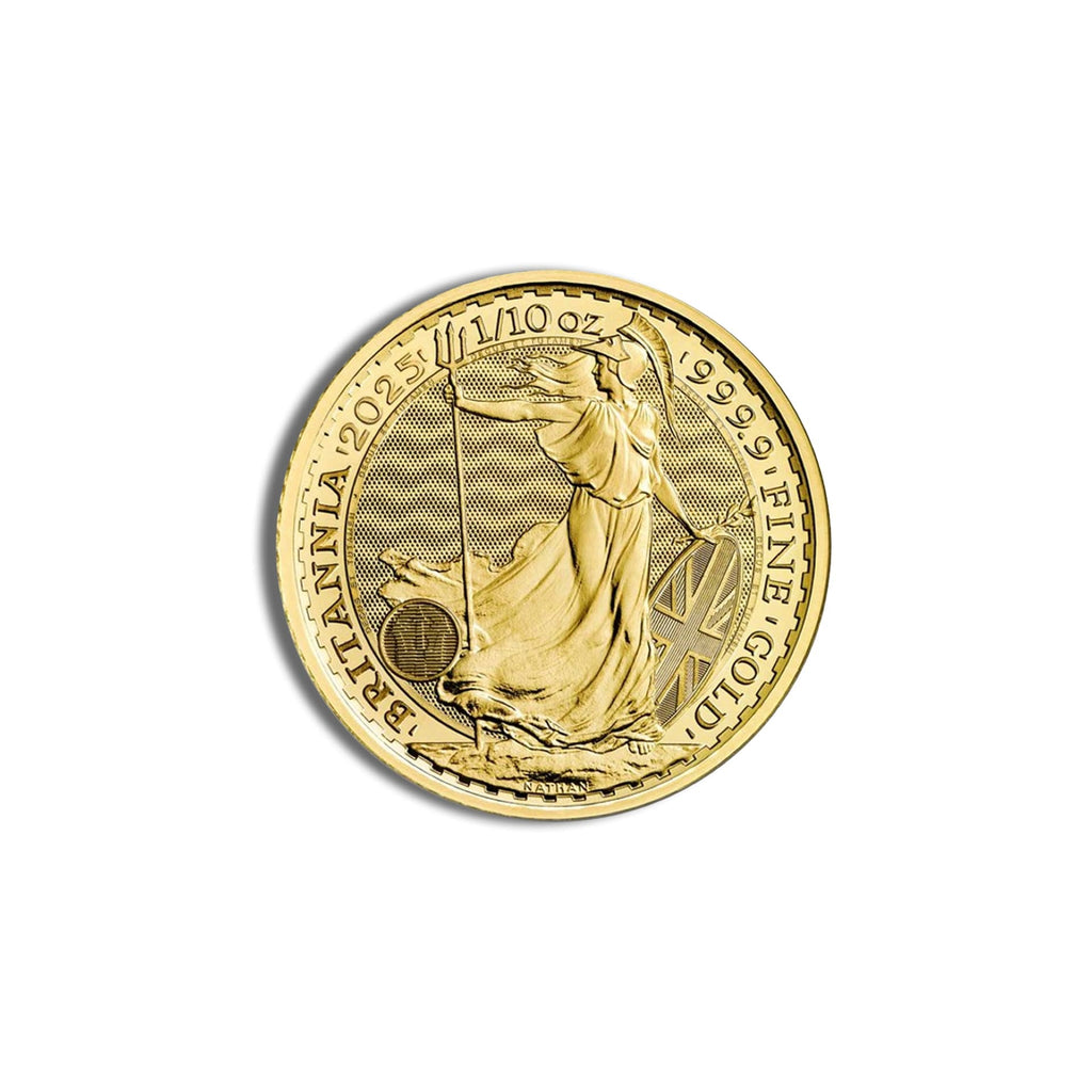 2025 British Gold Britannia King Charles 1/10 oz (BU) - amrarecoin.com