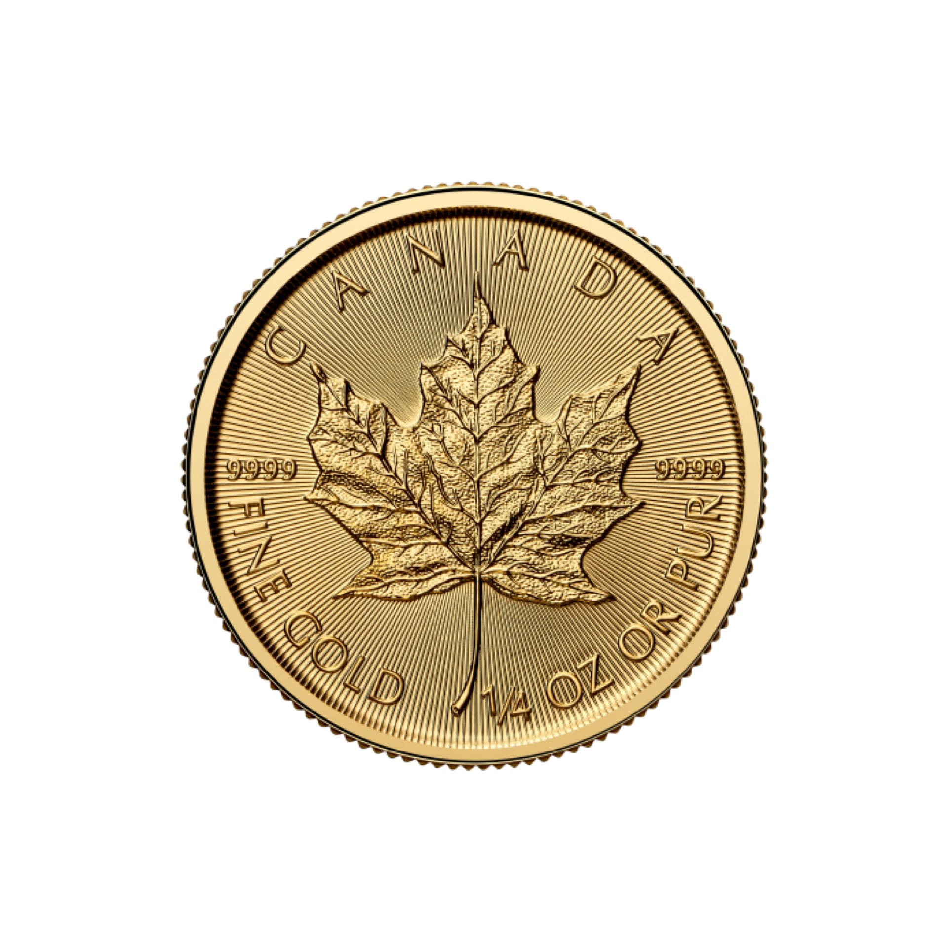 2025 Canadian Gold Maple Leaf 1/4 oz (BU) - amrarecoin.com