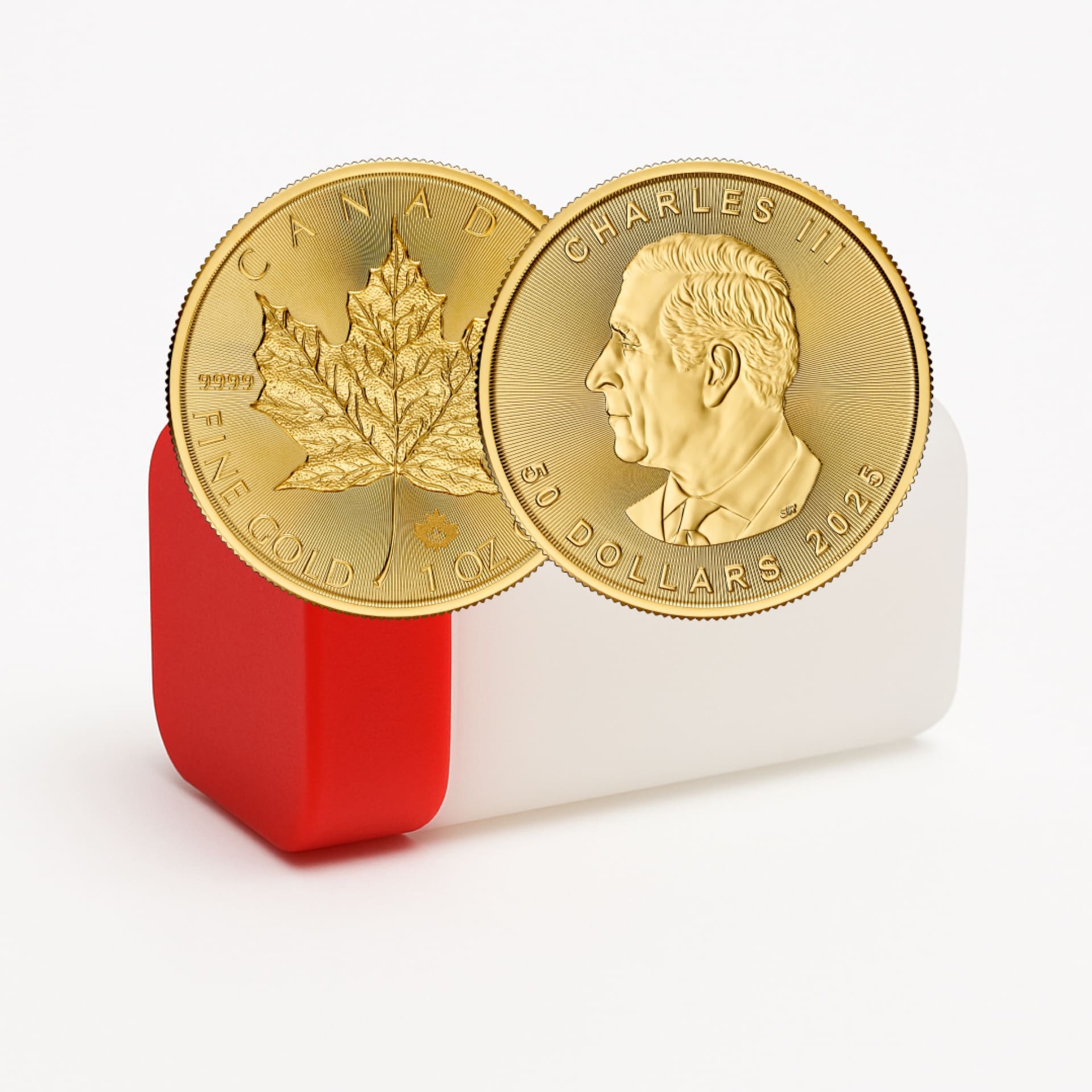 2025 Canadian Gold Maple Leaf - Sealed Tube of 10 Coins (BU) - amrarecoin.com