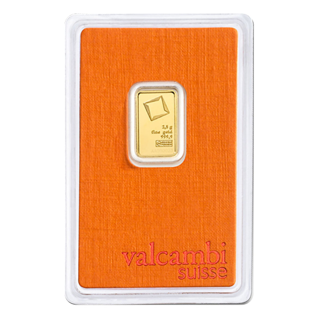 2.5 Gram Valcambi Suisse Gold Bar - amrarecoin.com
