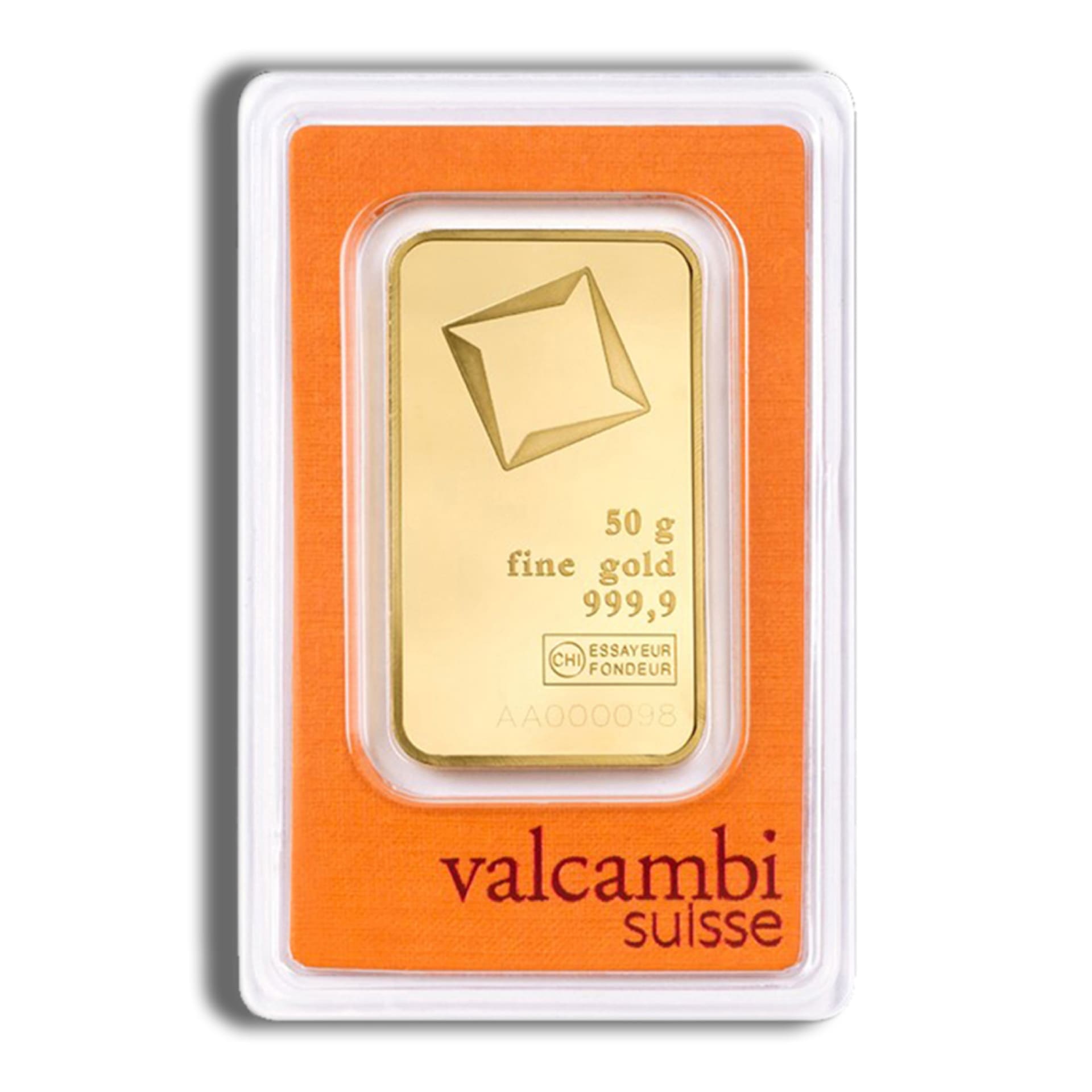 50 Gram Valcambi Suisse Gold Bar - amrarecoin.com