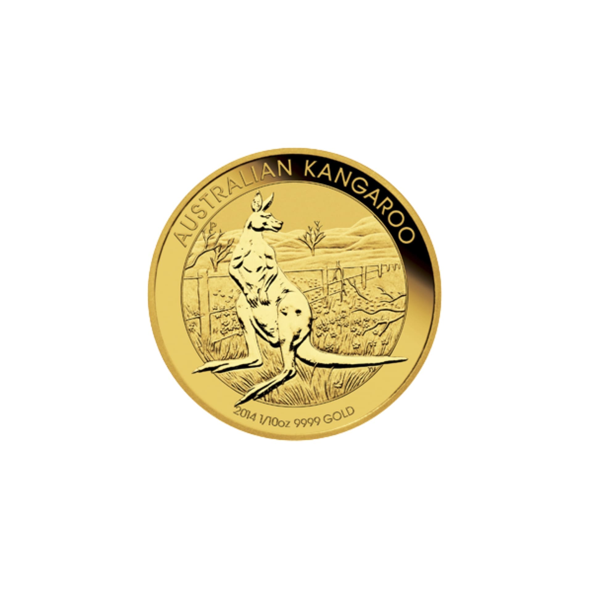 Australian Gold Kangaroo 1/10 oz (Varied Year) - amrarecoin.com