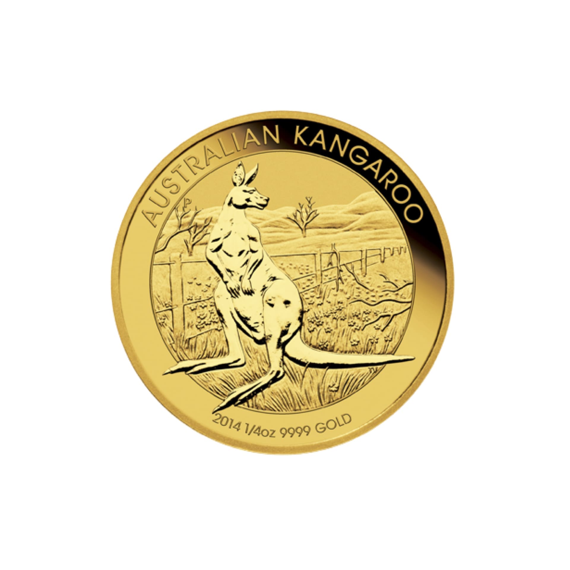 Australian Gold Kangaroo 1/4 oz (Varied Year) - amrarecoin.com