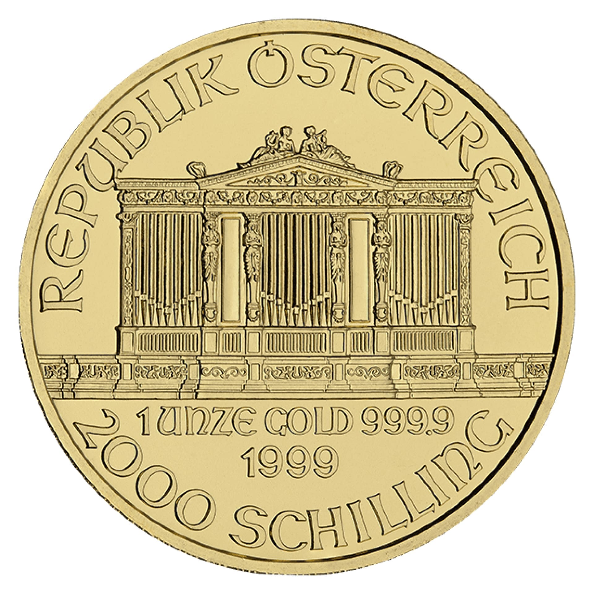 Austrian Gold Philharmonic 1 oz (Varied Year) - amrarecoin.com