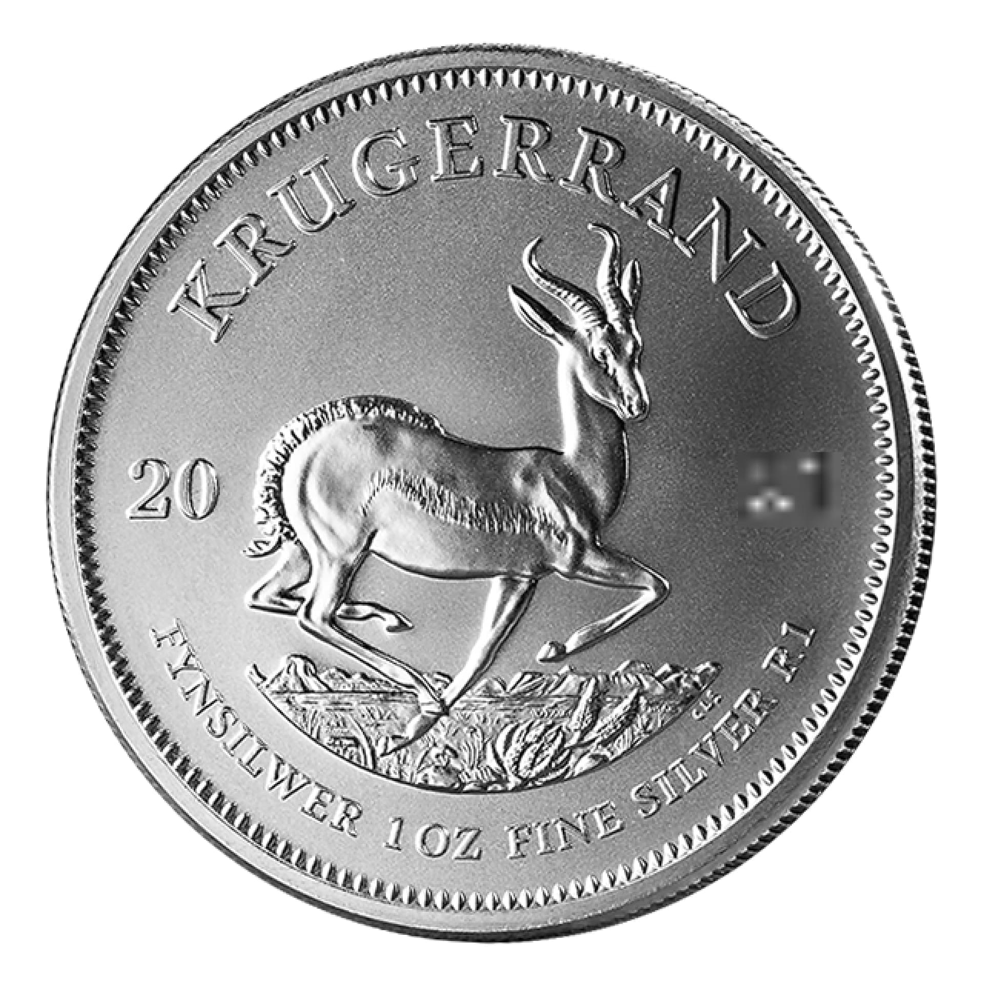 South African Silver Krugerrand 1 oz (Varied Year) - amrarecoin.com